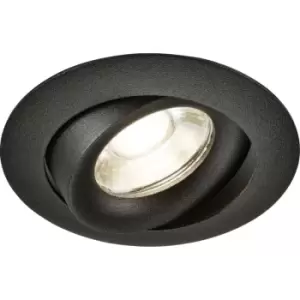 Image of Knightsbridge - Odina Single Tilt Round Downlight Black - ODA1TRB