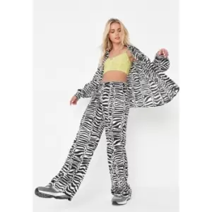 Image of Missguided Wide Leg Trouser Coord Animal - Multi