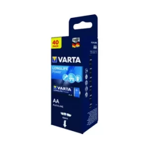 Image of Varta Longlife Power AA Battery (Pack of 40) 04906121194