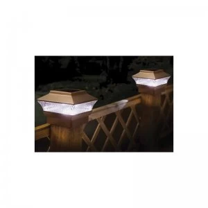 Image of 2 Bronze Solar Post Lights