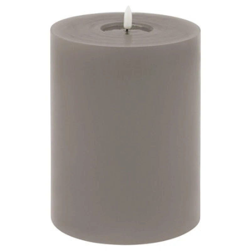 Image of Luxe Collection Melt Effect 6X8 Grey LED Wax Candle