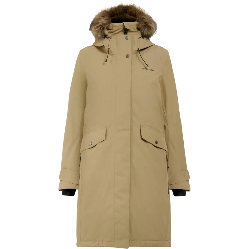 Image of Womens parka Didriksons Erika Marron Female 48