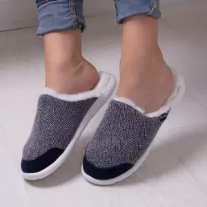 Image of totes Isotoner IsoFlex Ladies Mule Slippers Navy
