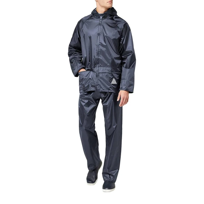Image of Result Result Men Heavyweight Waterproof Rain Suit (Jacket & Trouser Suit) in Navy Size: Small Navy S Male 5054171285129