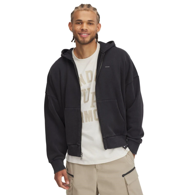 Image of Under Armour Mens 1/4 Zip Fleece Black male S