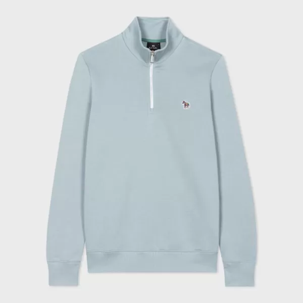 Image of Ps Paul Smith Mens Reg Fit Half Zip Top Zebra