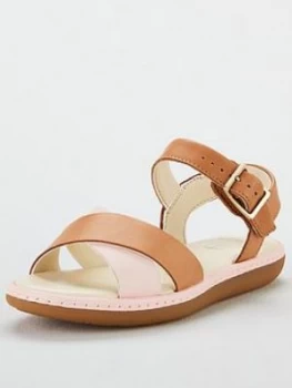 Image of Clarks Girls Skylark Pure Sandal, Tan, Size 11 Younger