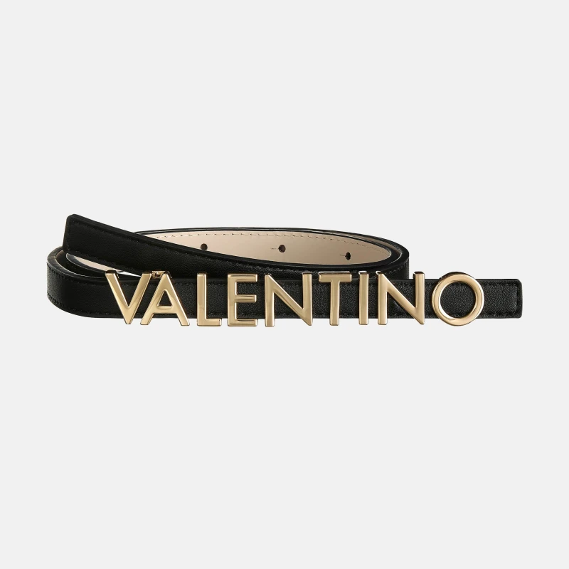 Image of Valentino Belty Logo-Detailed Faux Leather Belt - S Black female VCS6W555001 S