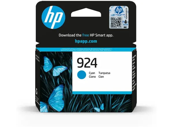 Image of HP 924 Cyan Ink Cartridge - 4K0U3NE (Original)