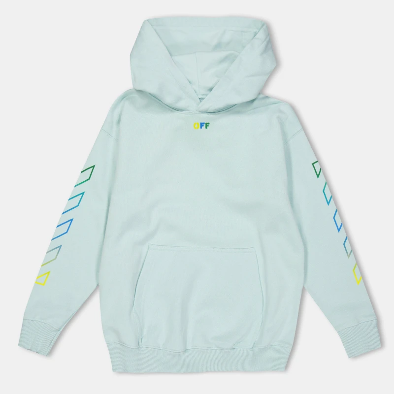 Image of Off White Kids Hoodie Blue Multi male 8Y