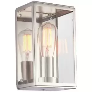 Image of Loops - Wall Light Bright Nickel Plate & Clear Glass 40W E27 gls Dimmable