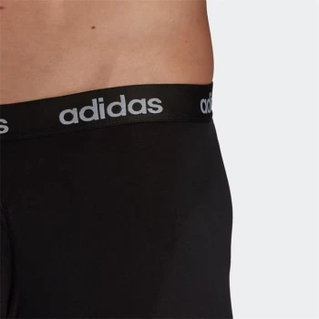 Image of adidas Essentials Logo Boxer Briefs 2 Pack Mens - Black / Medium Grey Heather