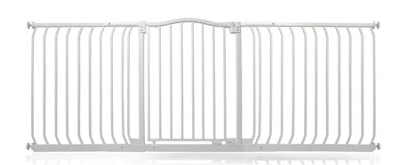 Image of Safetots Curved Top Safety Gate, 188Cm - 197Cm, Matt White, Pressure Fit Stair Gate
