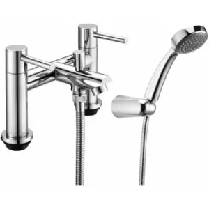 Image of Deva - Insignia Pillar Mounted Bath Shower Mixer Tap - Chrome