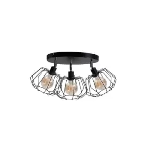 Image of Luna Ceiling Spotlight Clusters Black, 32cm, 3x E27