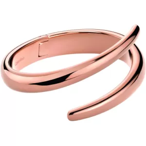 Image of Ladies Calvin Klein PVD rose plating Small Embrace Bangle KJ2KPD10010S