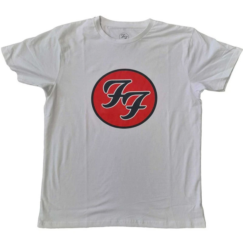 Image of Foo Fighters Mens Logo T-Shirt in White Size: Medium White Male M