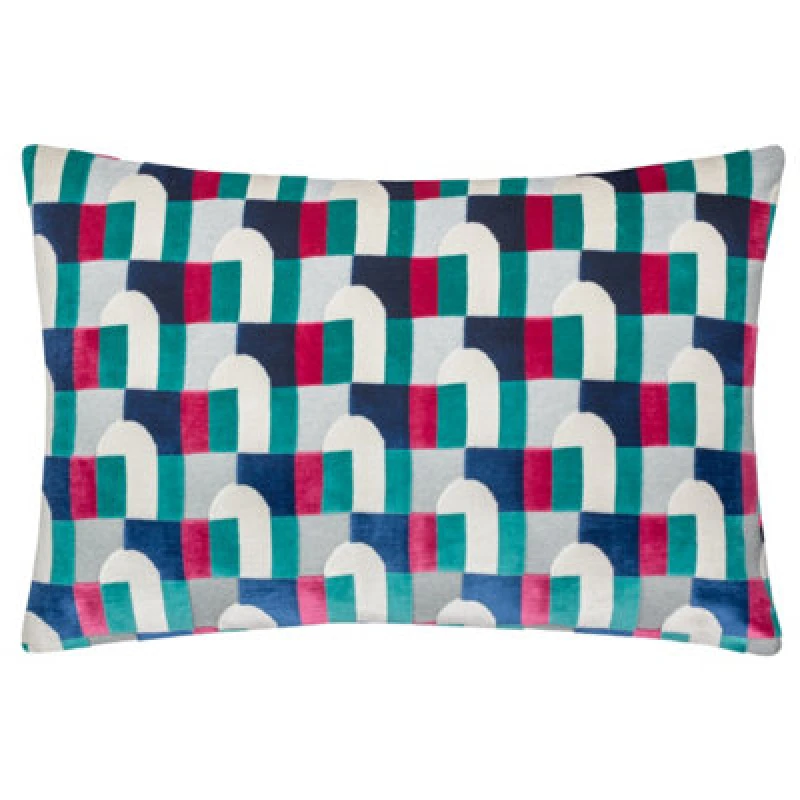 Image of Paoletti Keela Rectangle Cushion Magenta