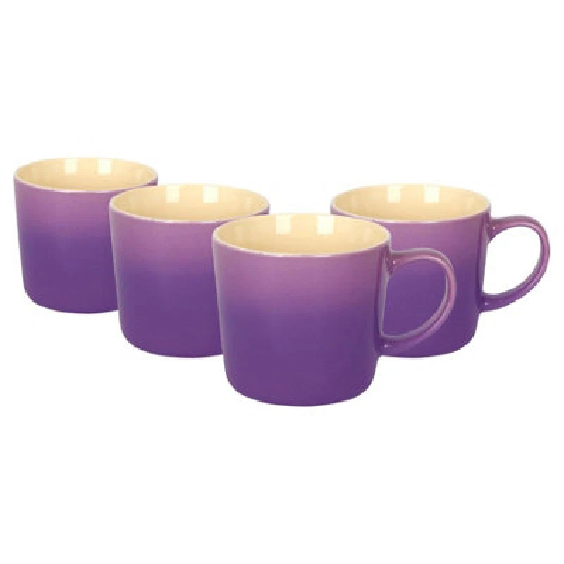 Image of Argon Tableware New Bone China Ombre Mugs - 330Ml - Purple - Pack Of 4