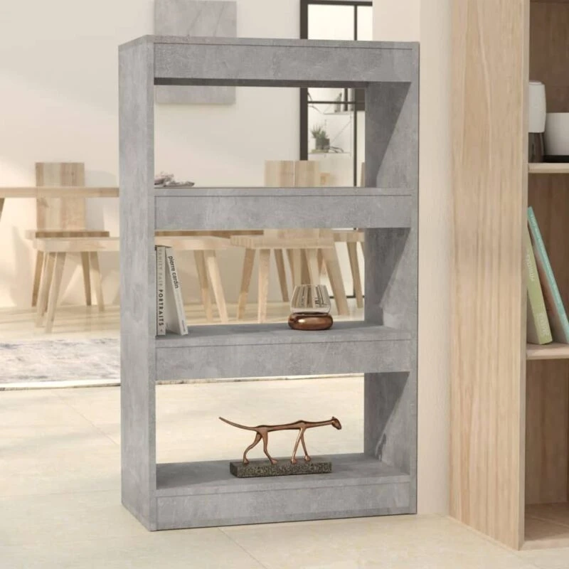 Image of VIDAXL Vidaxl - Book Cabinet/Room Divider Concrete Grey 60x30x103cm Engineered Wood 8720286843246