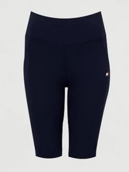 Image of Tommy Hilfiger Knit Long Short - Navy, Size S, Women