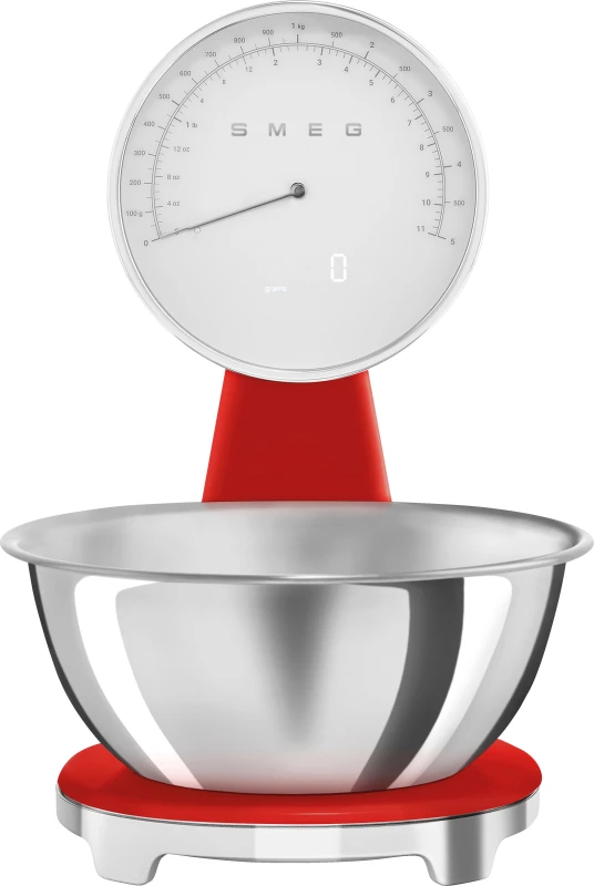 Image of Smeg 50's Style KSF01RDWW Kitchen Scales - Red