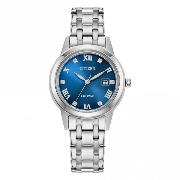 Image of Ladies Analogue Silhouette Crystal Silver Tone Watch FE1240-81L