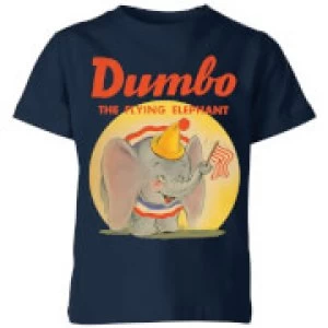 Image of Dumbo Flying Elephant Kids T-Shirt - Navy - 9-10 Years