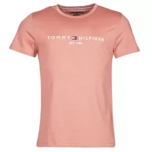 Image of Tommy Hilfiger TOMMY LOGO TEE mens T shirt in Pink - Sizes S,M,L,XL,XS