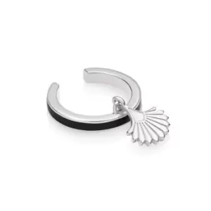 Image of Daisy London 925 Sterling Silver Palm Fan Enamel Ear Cuff Sterling Silver