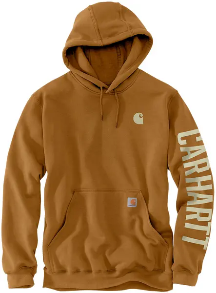 Image of Carhartt Rain Defender Loose Fit Midweight C Graphic Hoodie, brown, Size XL