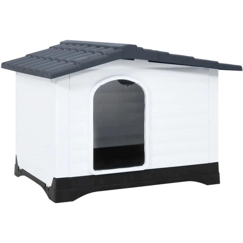 Image of VIDAXL Dog House Grey 90.5x68x66cm Polypropylene vidaXL 8720287023029