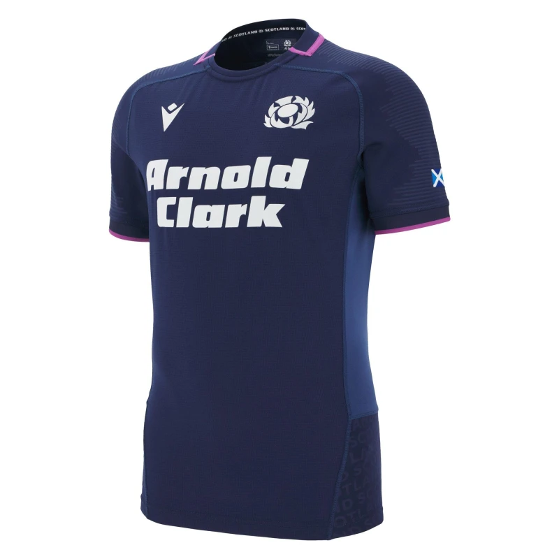 Image of Macron Scotland Rugby Home Shirt 2025 Adults Navy male Small