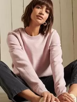 Image of Superdry Vintage Logo Emb Crew - Pink, Size 16, Women