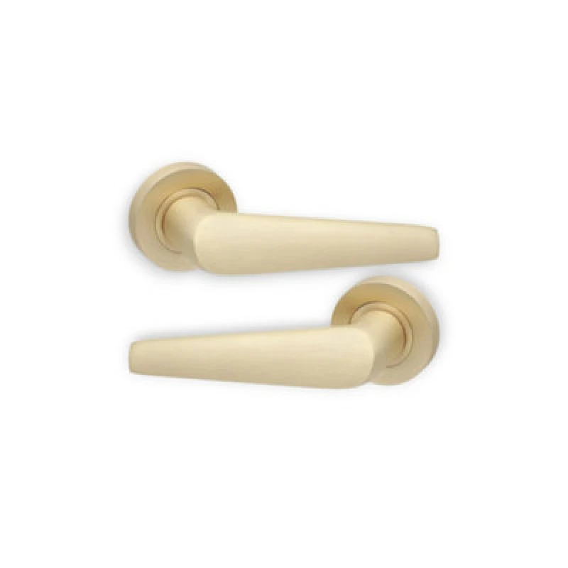 Image of Spira Brass Aero Lever On Rose Satin Brass