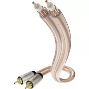 Image of Inakustik 00304115 RCA Audio/phono Cable [2x RCA plug (phono) - 2x RCA plug (phono)] 1.50 m Transparent gold plated connectors