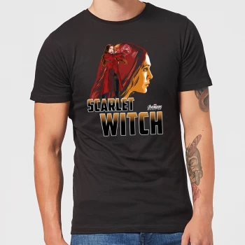 Image of Avengers Scarlet Witch Mens T-Shirt - Black - 5XL