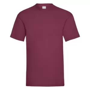 Image of Mens Value Short Sleeve Casual T-Shirt (Small) (Oxblood)