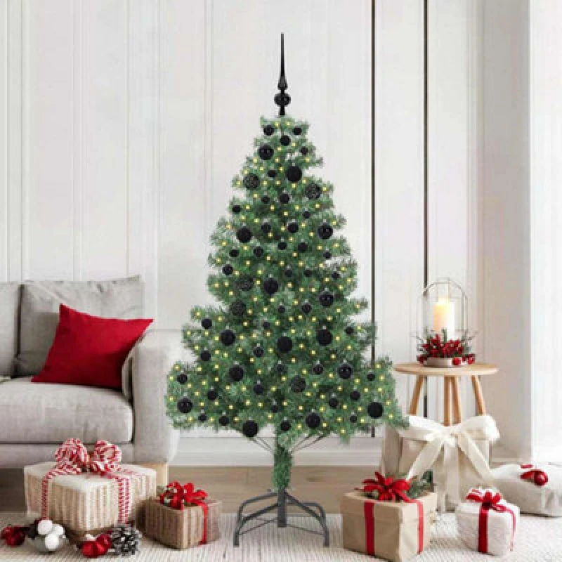 Image of Vidaxl Christmas Tree With 300 Leds With Stand Green 180 Cm Pvc