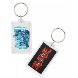 Image of Yu Gi Oh Dragon Lucite Keyring with Blue Eyes