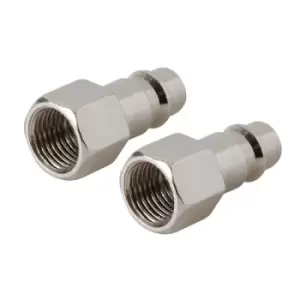 Image of Silverline Euro Air Line Bayonet Female Thread Coupler 2pk - 1/4" BSP