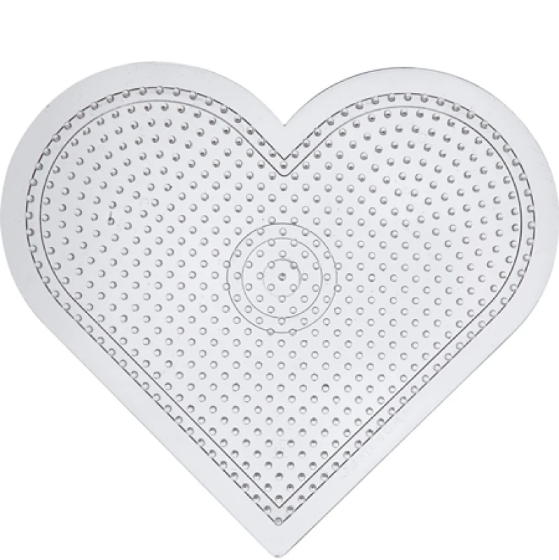 Image of Creotime Transparent Heart Bead Plate - 15x18cm 753030