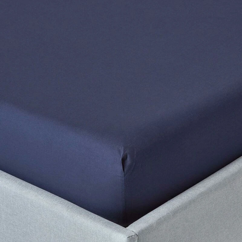 Image of Homescapes Egyptian Cotton Deep Fitted Sheet 18" 200 Thread Count Navy