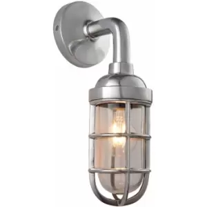 Image of Loops - Wall Light Polished Aluminium & Clear Glass 15W LED E27 Dimmable
