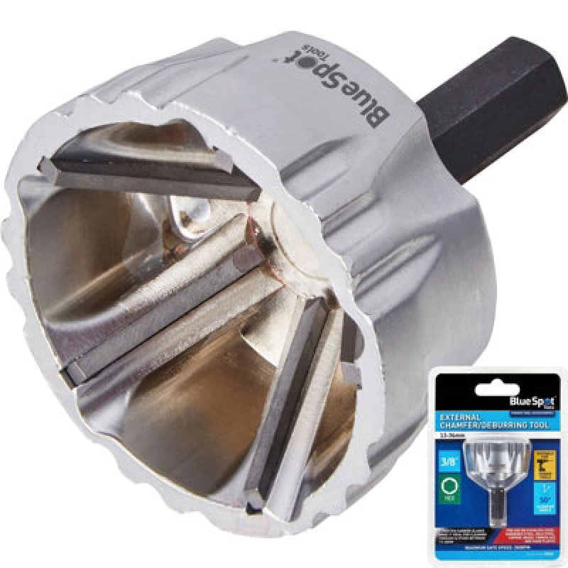Image of BlueSpot Tools Bluespot External Chamfer Deburring Remove Tool 13mm - 36mm Drill Bit 3/8"