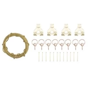 Image of BQ Brass Effect Picture Hanging Kit