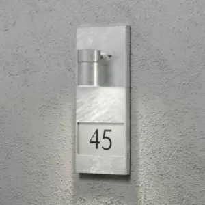Image of Konstsmide Modena Outdoor Modern House Number Wall Light Galvanised, IP44