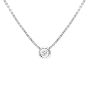 Image of 18ct White Gold 0.15ct Diamond Solitaire Pendant Necklace
