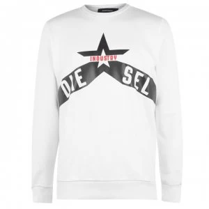 Image of Diesel Star Sweatshirt - White 100