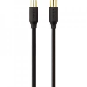 Image of Belkin Antennas, SAT Cable [1x Belling-Lee/IEC plug 75Ω - 1x Belling-Lee/IEC socket 75Ω] 5m 90 dB gold plated connectors Black